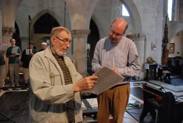 Veljo Tormis and Stephen Layton, July 2007.