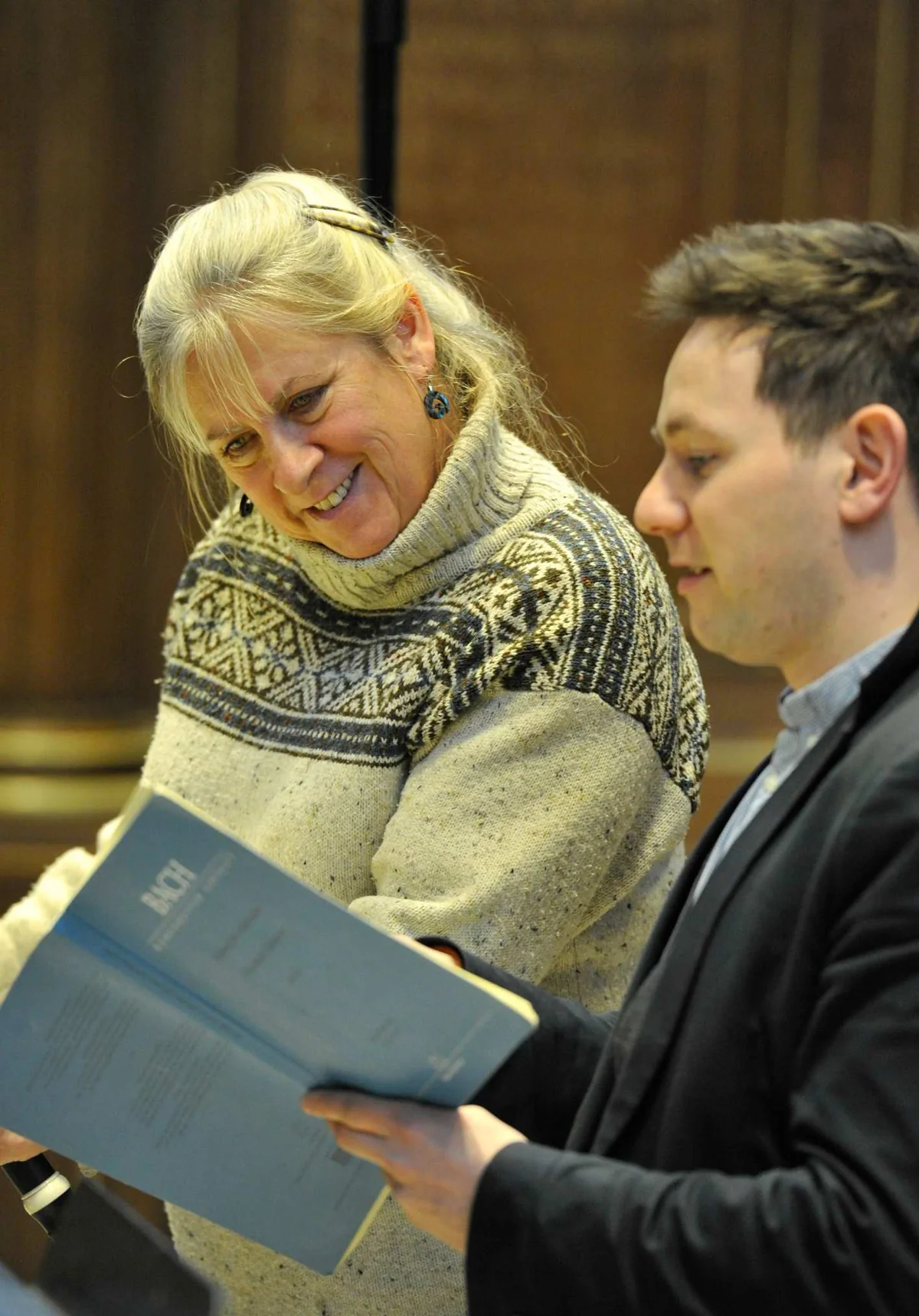 Christmas Oratorio recording session, Trinity College Chapel (January 2013). From Stephen Layton's project Bach: Christmas Oratorio