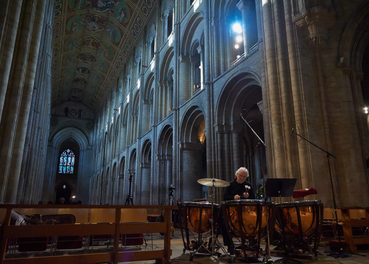 The Trinity Te Deum features percussion. From Stephen Layton's project Ēriks Ešenvalds