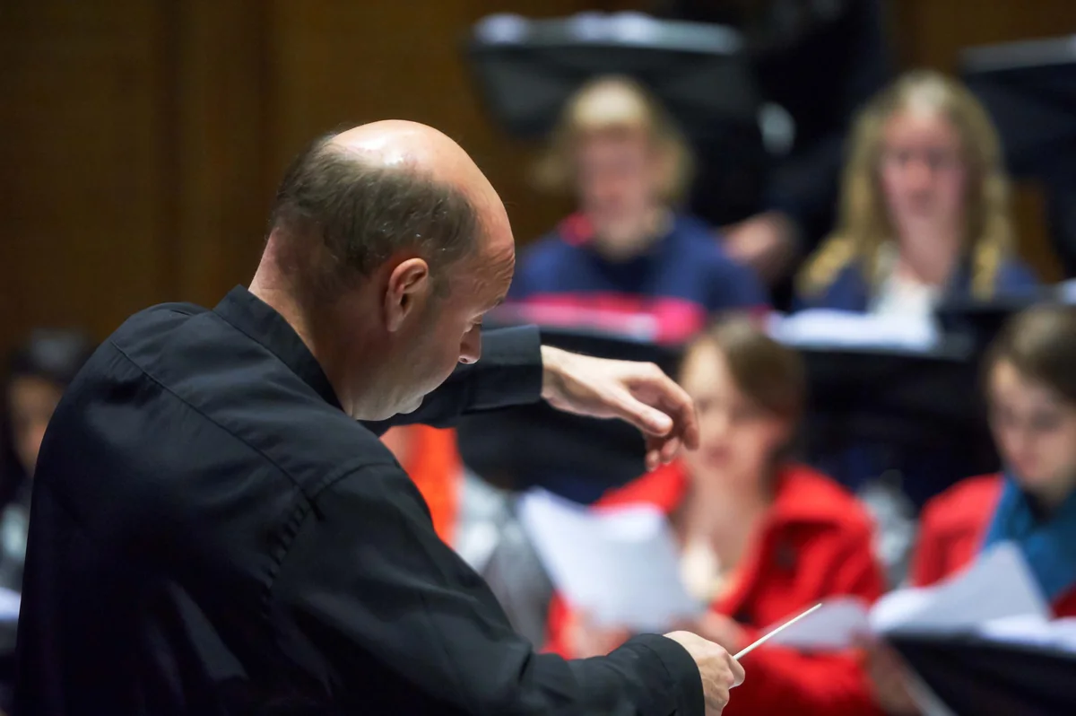 Layton rehearses in Trinity Chapel