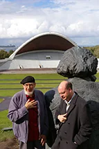 Stephen Layton and Veljo Tormis at the Song Festival Grounds, Tallinn, 2006.